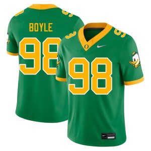 University of Oregon Men #98 Andrew Boyle College Football Green Official Jerseys 323040-889
