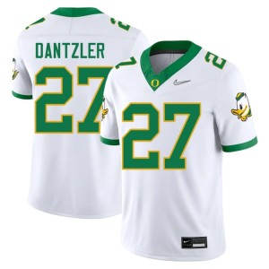UO White 2026-27 College Football Bleu Dantzler Men's #27 Jerseys 553580-562