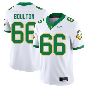The Ducks Alumni Men's White College Football Bryce Boulton #66 Jersey 961642-927