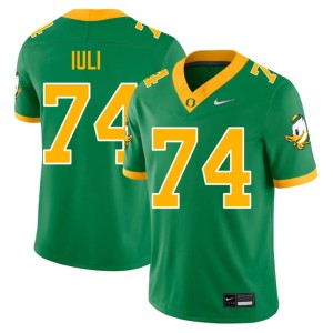 Oregon Ducks Men #74 Dave Iuli College Football Replica Green Jersey 231228-285