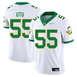UO College Football White Official Douglas Utu Men #55 Jerseys 778948-139