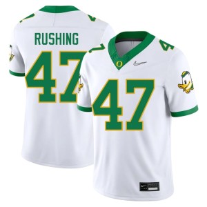 Oregon Ducks #47 Alumni College Football Men Elijah Rushing White Jersey 756462-956