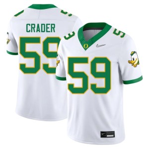 UO #59 College Football White Men's Stitched Fox Crader Jersey 757648-964