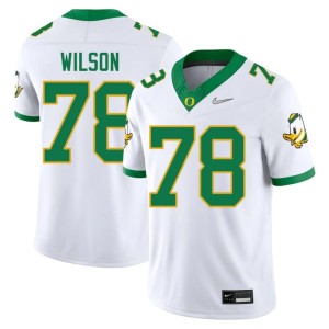 Oregon Ducks College Football Player White Gernorris Wilson #78 Mens Jerseys 351013-192