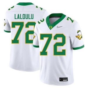 The Ducks Mens Iapani Laloulu College Football 2026-27 #72 White Jersey 953353-802