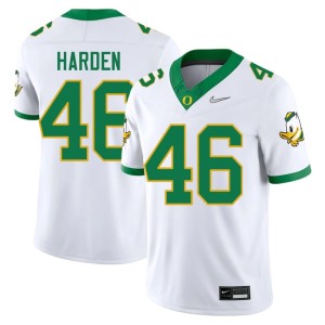 The Ducks #46 White Men's University Jay Harden College Football Jersey 537267-184