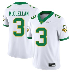 Ducks University Jeremiah McClellan Men's #3 College Football White Jersey 976307-520