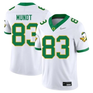 Ducks #83 College Football Johnny Mundt White Men's High School Jerseys 378190-942
