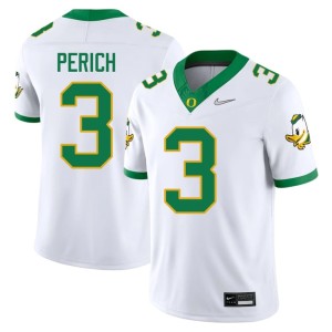 Oregon 2026 #3 Men's Koi Perich White College Football Jersey 178883-133