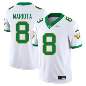 Ducks #8 White Mens Marcus Mariota Limited College Football Jerseys 940685-227
