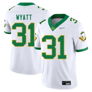 Ducks Nasir Wyatt White Game Men's #31 College Football Jersey 286694-793
