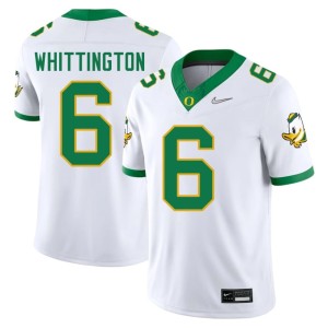 Ducks College Football 2026-27 #6 White Mens Noah Whittington Jersey 930409-989