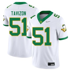 University of Oregon 2026-27 #51 Mens Prince Tavizon College Football White Jerseys 733942-136