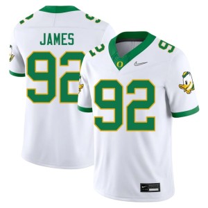 Oregon Replica #92 White College Football Men Ross James Jerseys 596721-534