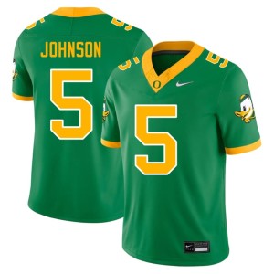 University of Oregon Mens #5 Stitched College Football Theran Johnson Green Jersey 546618-855