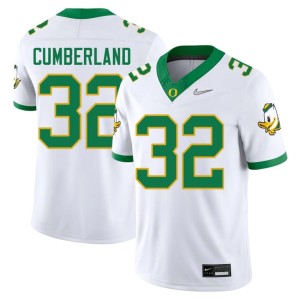 University of Oregon #32 Tony Cumberland Mens White College Football Stitched Jerseys 857562-981