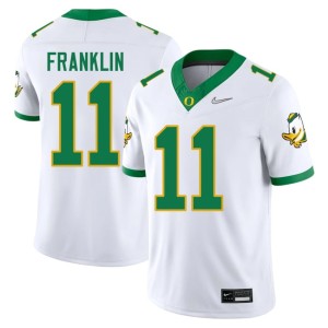 Oregon College Football White Player Men's #11 Troy Franklin Jersey 648609-599