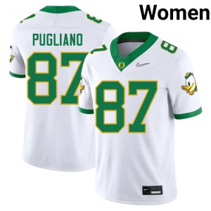 University of Oregon Alumni College Football Women's #87 White A.J. Pugliano Jersey 824753-399