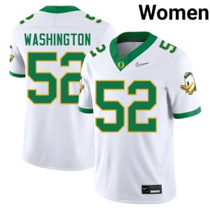The Ducks College Football A'Mauri Washington Women #52 White 2026 Jerseys 207250-894