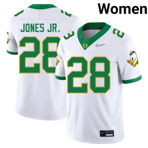 Ducks Anthony Jones Jr. Limited College Football White #28 Women Jerseys 210228-293