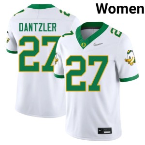 University of Oregon Limited Bleu Dantzler #27 College Football Women's White Jerseys 188621-468