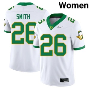 Oregon Ducks College Football #26 Brandon Smith Official White Womens Jersey 415629-552