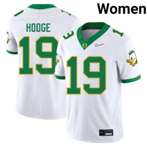 Oregon Women #19 White Game Braylon Hodge College Football Jersey 911921-984