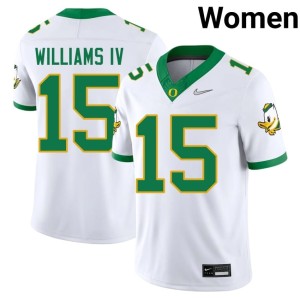 Oregon Ducks Women's #15 2026 White Carl Williams IV College Football Jerseys 447403-397