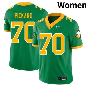 The Ducks Green Charlie Pickard Womens Stitched #70 College Football Jerseys 794856-117