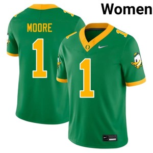 UO Embroidery Womens #1 Green Dakorien Moore College Football Jerseys 827931-387