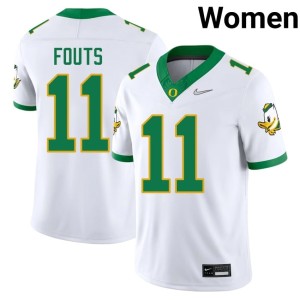 The Ducks College Football NCAA #11 White Women Dan Fouts Jersey 844065-966