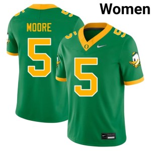 University of Oregon #5 College Football Dante Moore Womens Player Green Jersey 589343-930