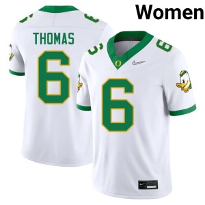 University of Oregon Game College Football White #6 De'Anthony Thomas Women Jerseys 375068-754