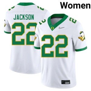 UO Replica College Football Women White Devin Jackson #22 Jersey 480400-900