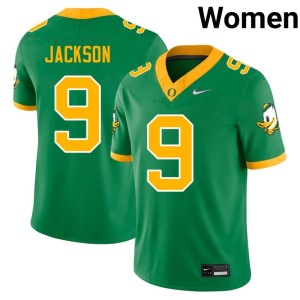 Ducks Alumni Womens #9 Green Devon Jackson College Football Jersey 168771-798