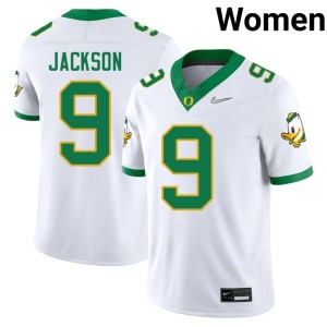 Ducks College Football Womens White Official Devon Jackson #9 Jerseys 747612-717