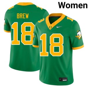 University of Oregon Womens 2026-27 Green #18 Dorian Brew College Football Jerseys 865568-678