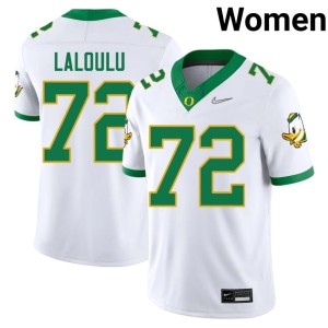 Oregon Ducks White Women College Football 2026 #72 Iapani Laloulu Jersey 431943-134