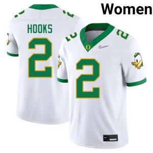 Oregon College Football Women White Game Iverson Hooks #2 Jersey 509484-213