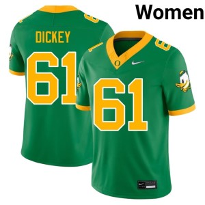 Oregon #61 Green JaJuan Dickey College Football Player Women's Jersey 500120-276