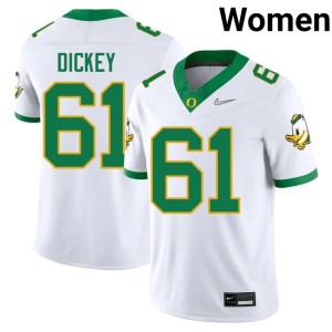 Oregon Ducks #61 Player Women College Football White JaJuan Dickey Jerseys 864960-324