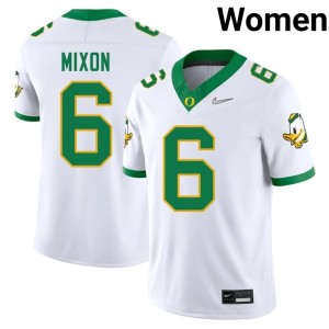UO White #6 College Football Limited Jerry Mixon Women Jersey 925814-726