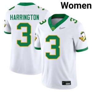 The Ducks Women's White Replica Joey Harrington #3 College Football Jerseys 644361-675