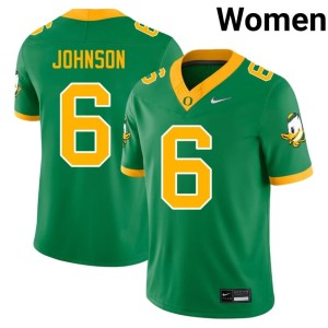 Oregon University #6 Women's Green College Football Juwan Johnson Jersey 257259-502