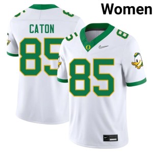 Oregon Alumni White Women #85 College Football Kade Caton Jerseys 103611-586