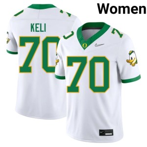 UO Koloi Keli White Womens #70 College Football Player Jerseys 745113-551