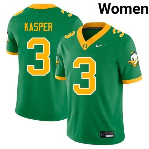 The Ducks Green College Football Women's #3 Official Kyler Kasper Jerseys 202465-844