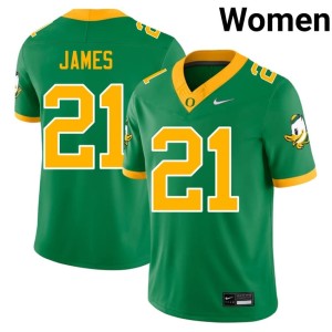 The Ducks LaMichael James Game Green College Football #21 Women Jersey 894291-715