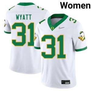 University of Oregon College Football Nasir Wyatt White Womens #31 Alumni Jersey 973083-243