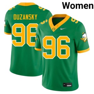 Oregon Green Womens Nick Duzansky #96 College Football Stitched Jersey 536474-370